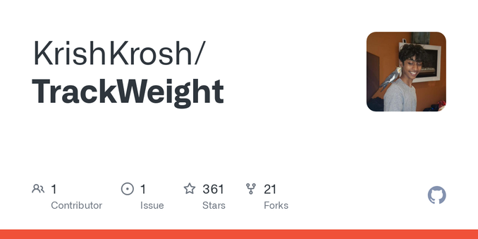 Contribute to KrishKrosh/TrackWeight development by creating an account on GitHub. Contribute to KrishKrosh/TrackWeight development by creating an account on GitHub.