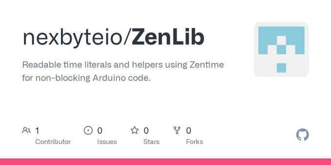 Readable time literals and helpers using Zentime for non-blocking Arduino code. - nexbyteio/ZenLib