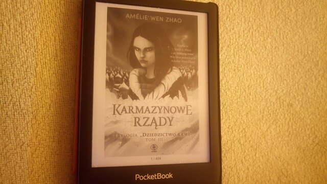 Okładka e-booka "Karmazynowe rządy" autorstwa Amelie Wen Zhao.