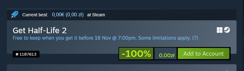 Get Half-Life 2 - 100% Discount