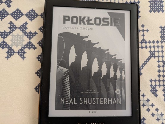 Okładka e-booka "Pokłosie. Opowieści z Kosodomu" Neala Shustermana. E-book ma 286 stron.