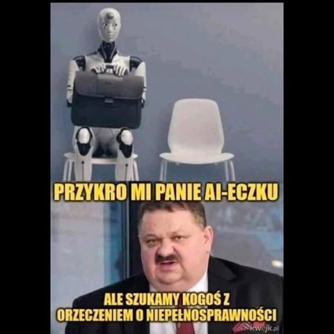 Słynny Janusz biznesu z mema do robota: „Przykro mi panie AI-eczku, ale szukamy kogoś z orzeczeniem o niepełnosprawności”