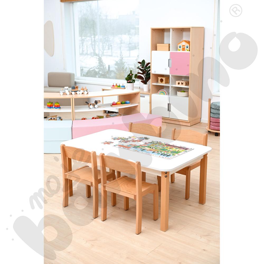 Rectangular tabletop, white
