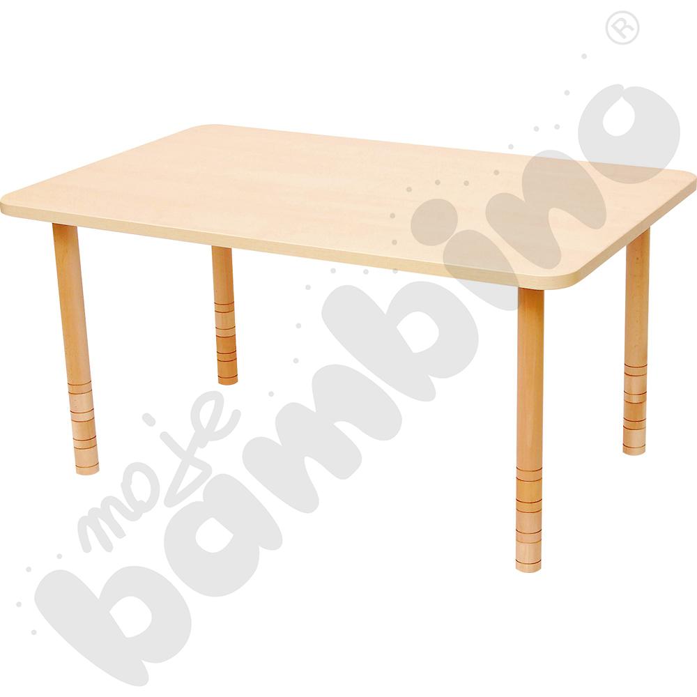 Rectangular table with thick tabletop