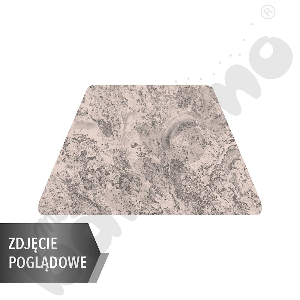 Stół Cichy Plus trapezowy 120x70x60x70, beżowy, zaokrąglony, rozm.2 z 2 kółkami