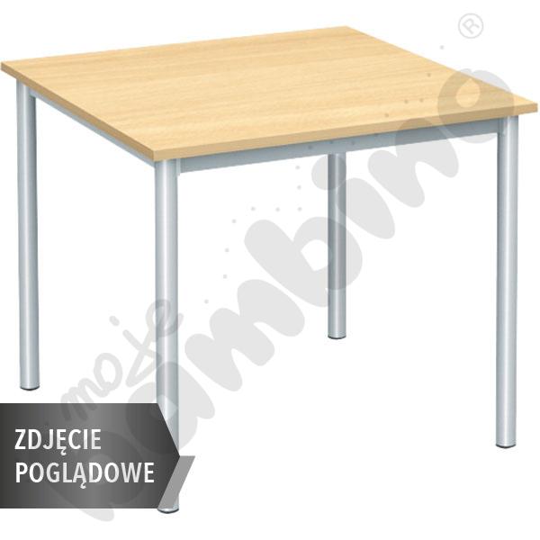 Stół Mila 80x80 rozm. 3, 4os., stelaż aluminium, blat brzoza, obrzeże ABS, narożniki proste