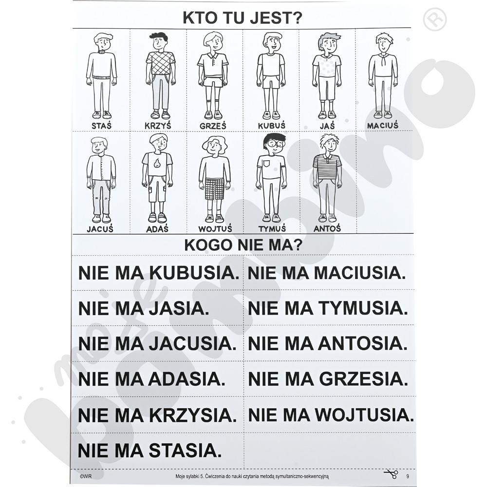 Moje sylabki - wczesna nauka czytania metodą symultaniczno-sekwencyjną. Zestaw 5