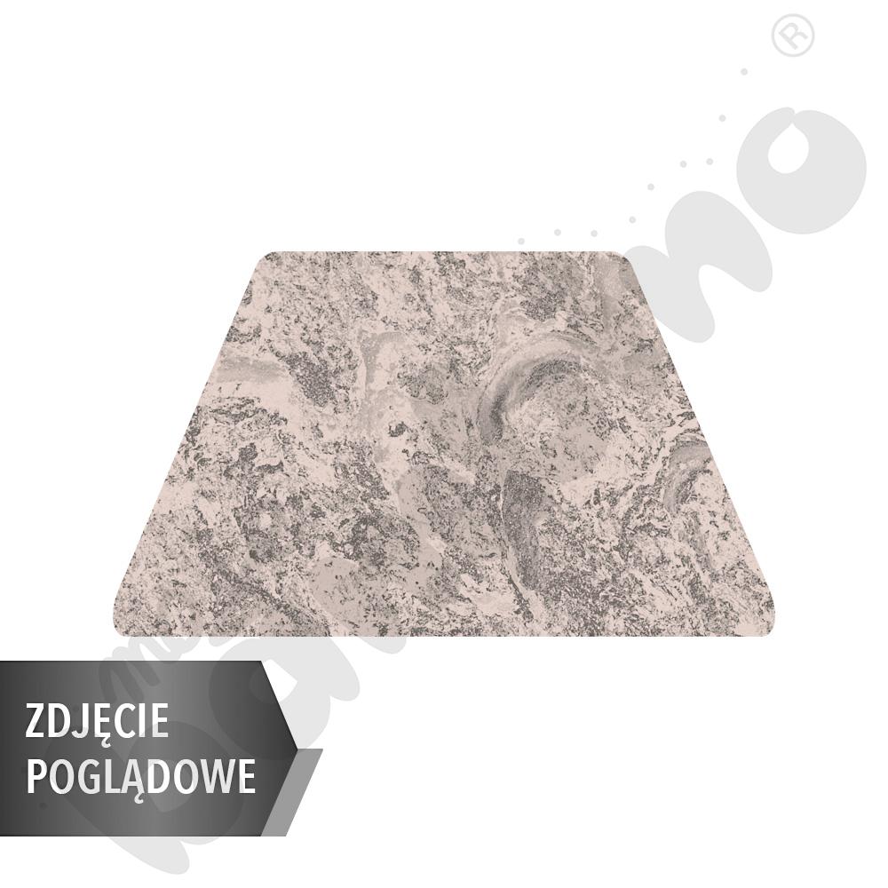 Stół Cichy Plus trapezowy 160x70x100x70, beżowy, zaokrąglony, rozm. 2 z 2 kółkami