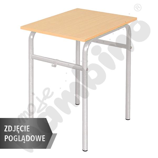 Stół Daniel 70x50 rozm. 6, 1os., stelaż aluminium, blat brzoza, obrzeże PU, narożniki zaokrąglone