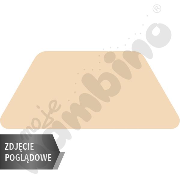 Stół Mila trapezowy 140x70x80x70, HPL - żółty, zaokrąglony, rozm. 4