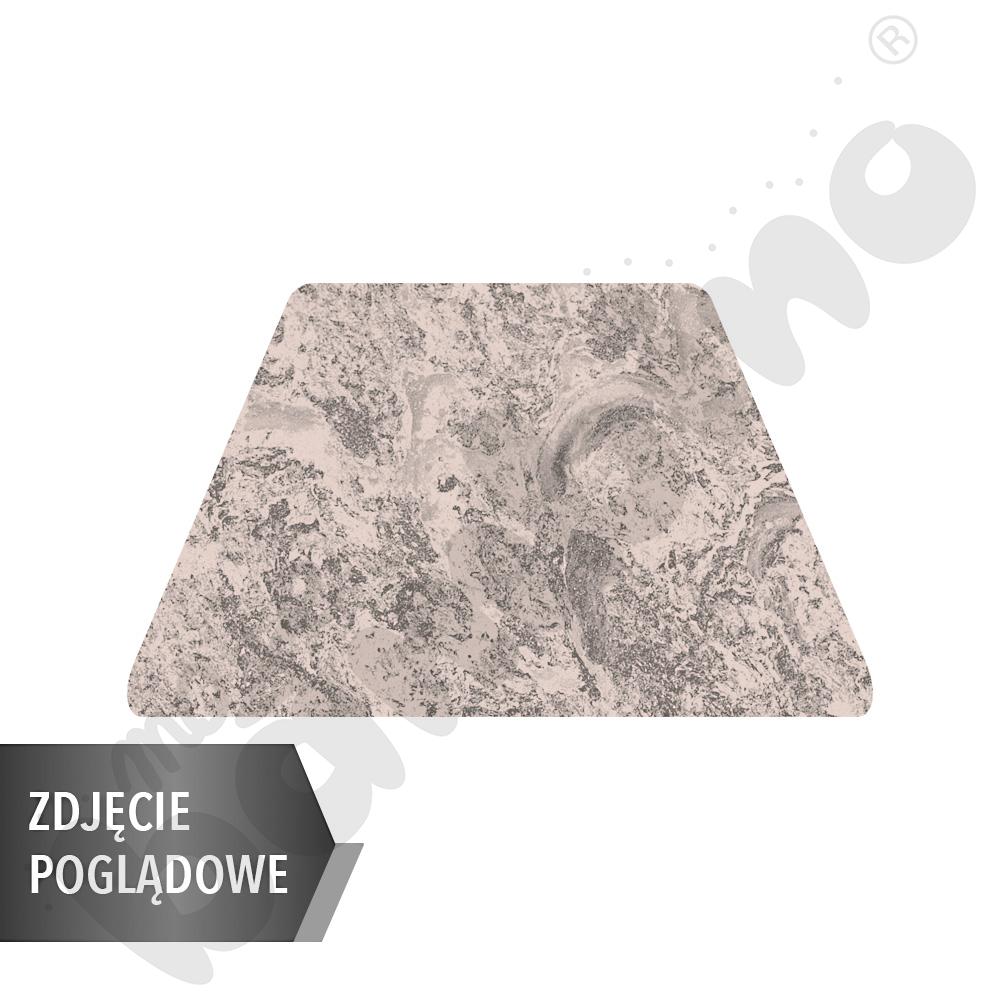 Stół Cichy Plus trapezowy 120x70x60x70, beżowy, zaokrąglony, rozm.5 z 2 kółkami