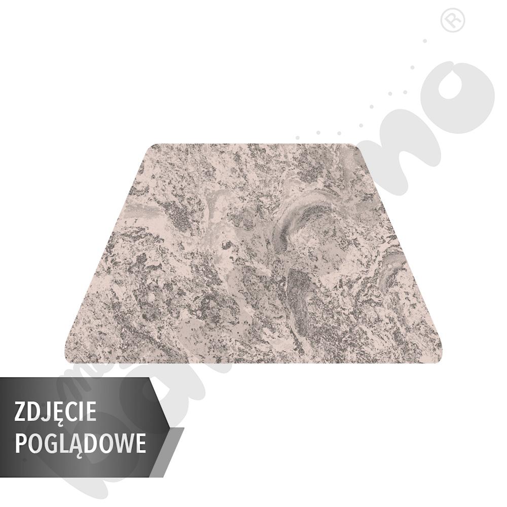 Stół Cichy Plus trapezowy 120x70x60x70, beżowy, zaokrąglony, rozm.3 z 2 kółkami