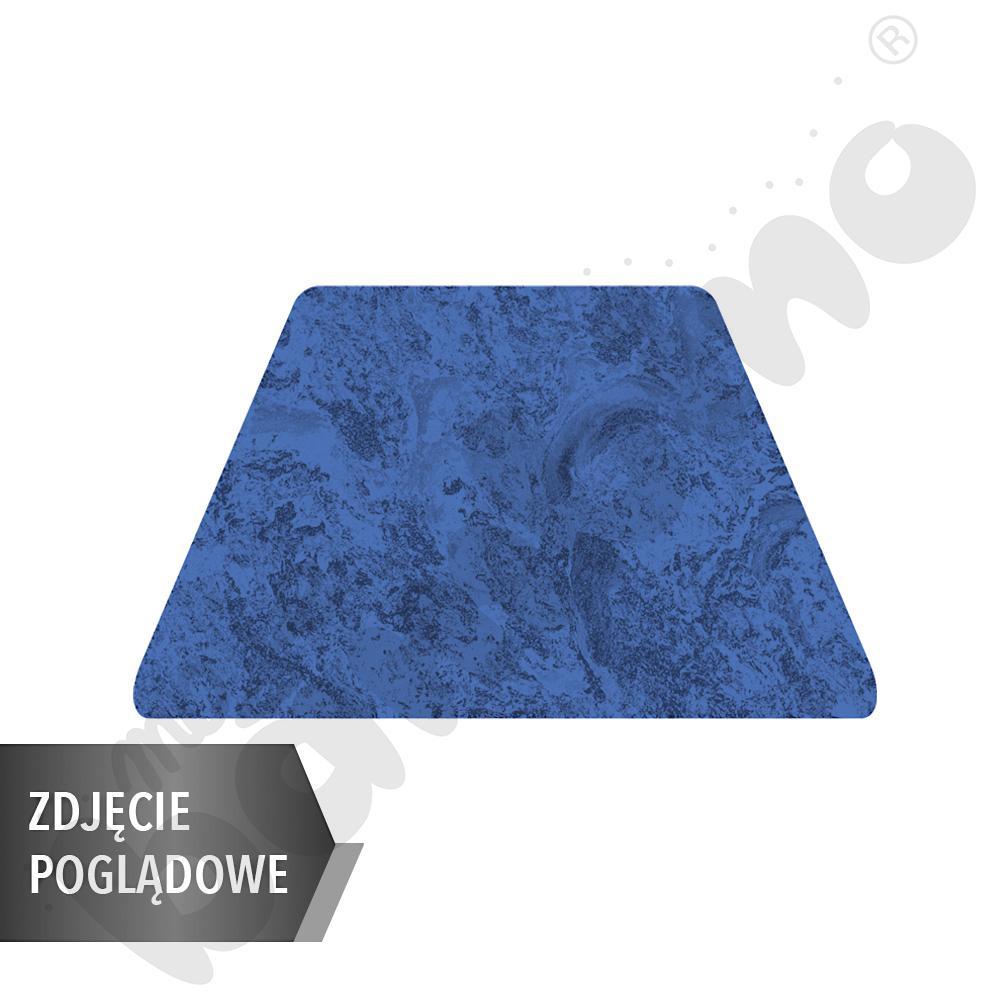 Stół Cichy Plus trapezowy 130x70x60x70, niebieski ciemny, rozm. 5 z 2 kółkami