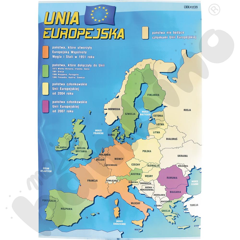 Plansza dydaktyczna - Mapa Unii Europejskiej