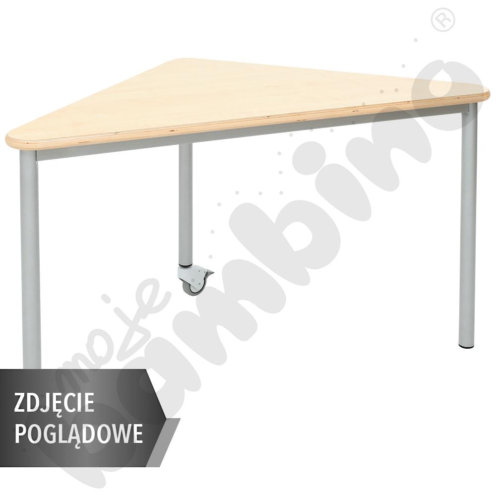 Stół Mila trójkątny 90x90x122, buk, zaokrąglony, rozm.6 z kółkiem