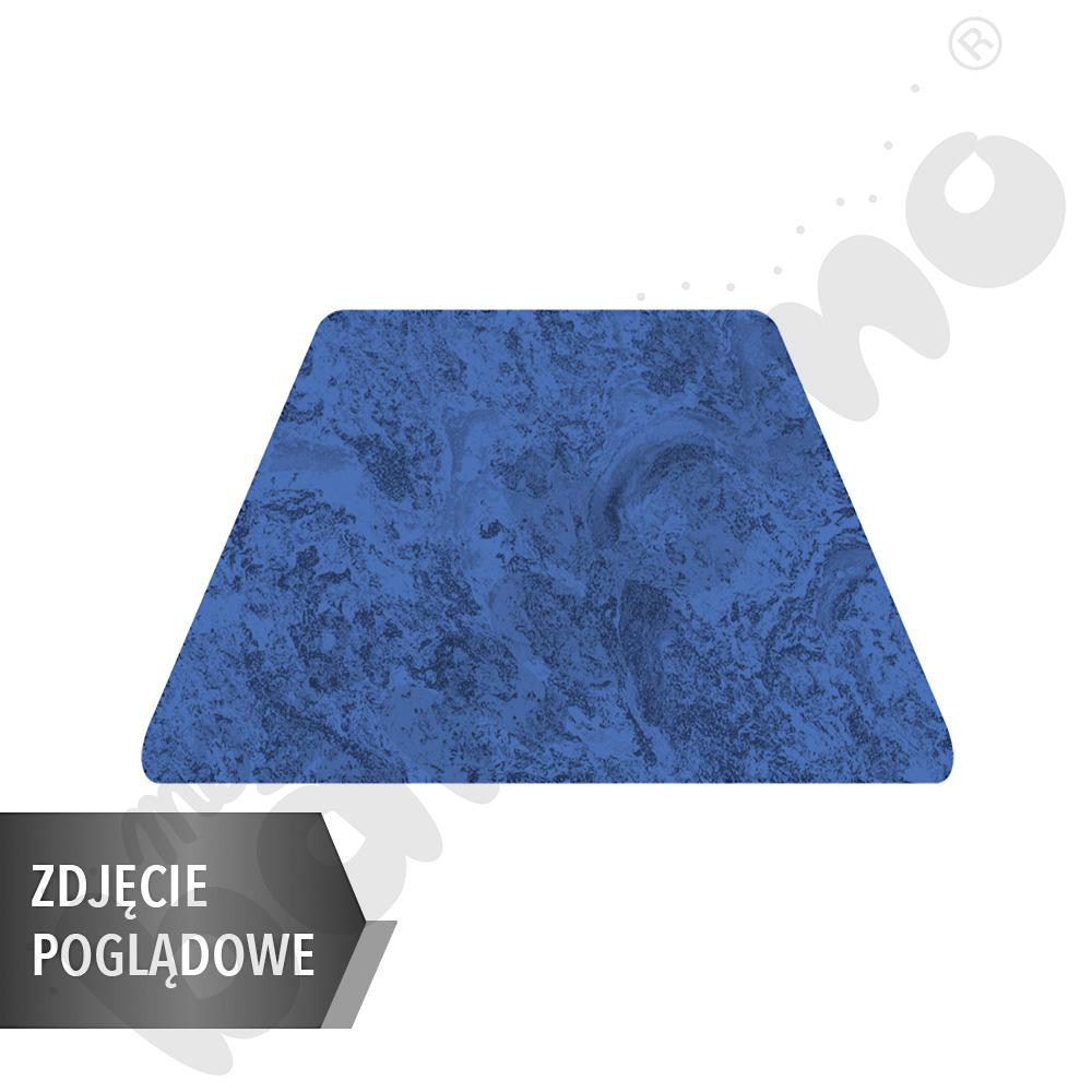 Cichy stół PLUS trapezowy 140x70x80x70, niebieski, zaokrąglony, rozm. 4