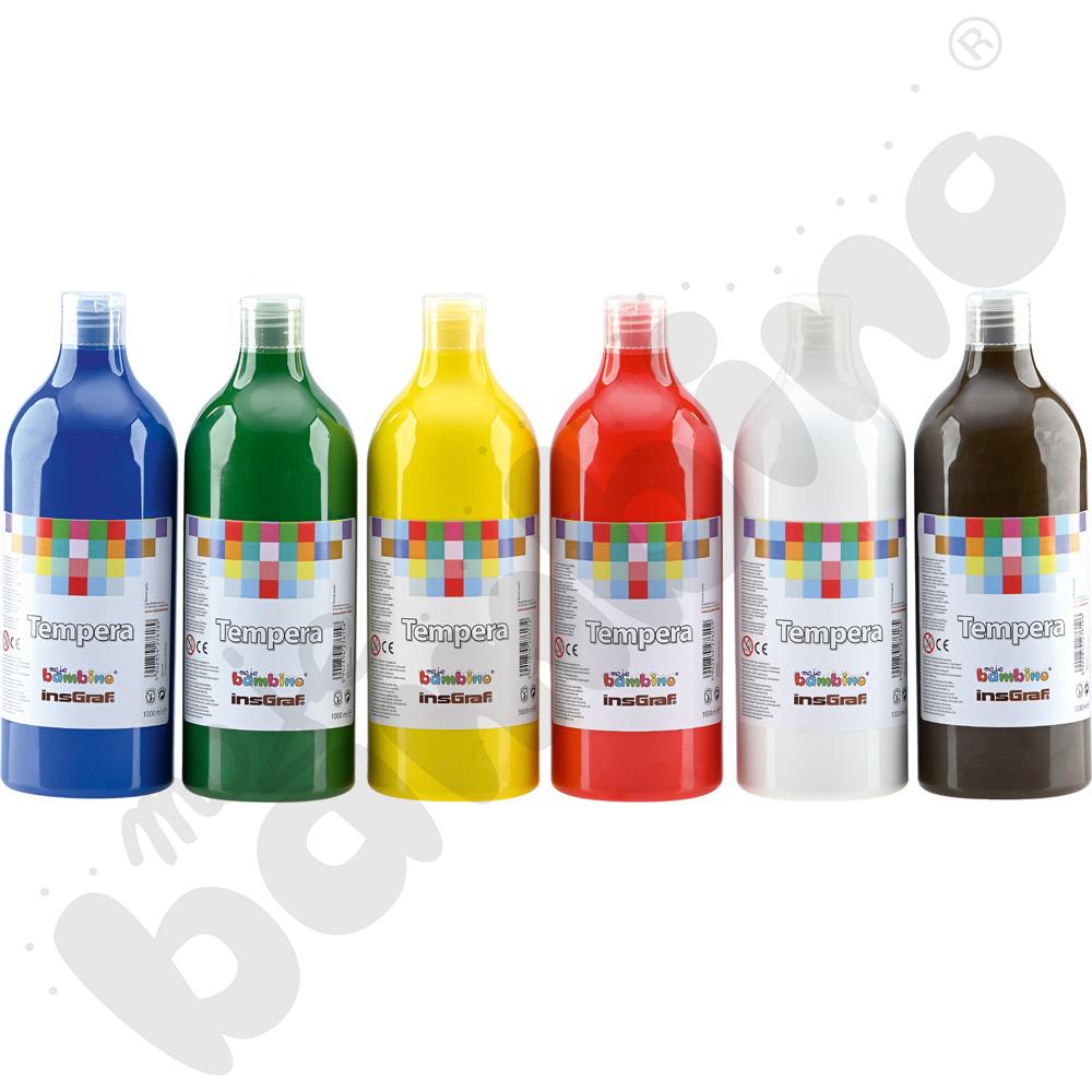 Tempera 1000 ml - jasnoczerwona