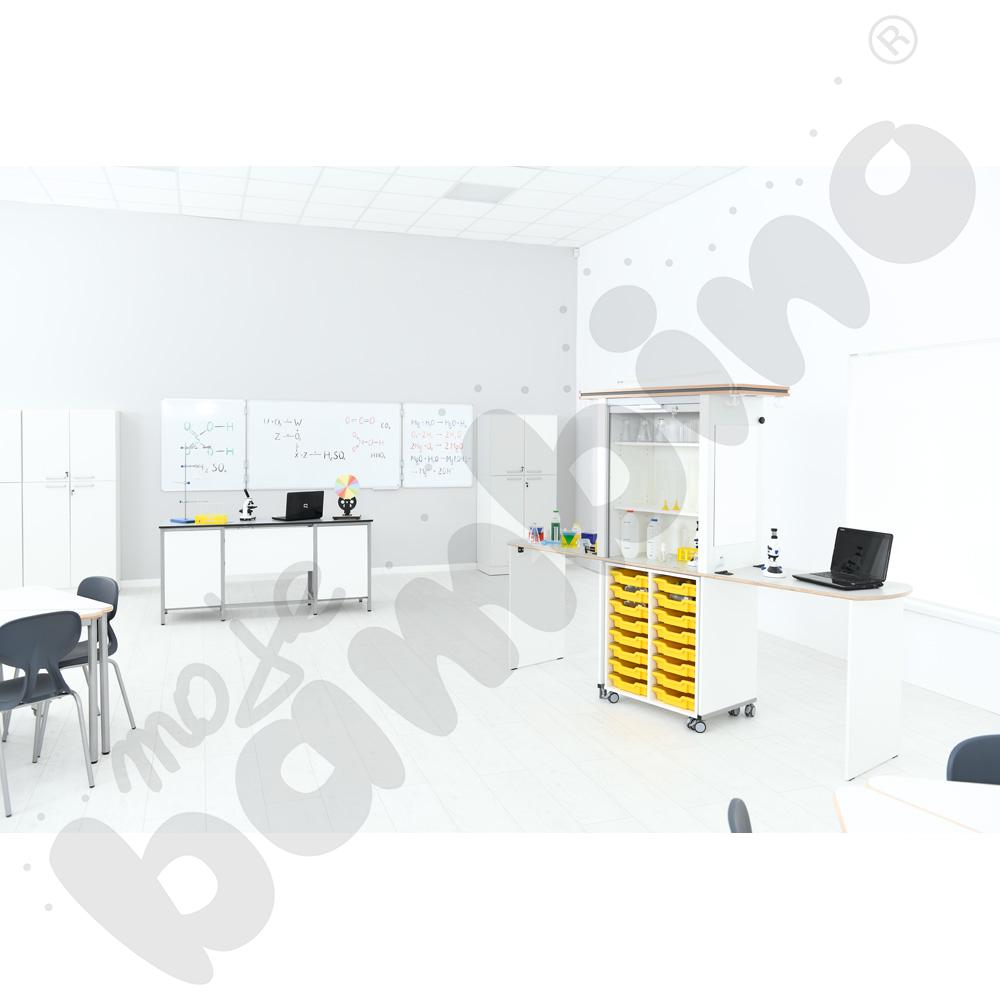 Biurko LAB 1800x600 HPL, szare - wersja podstawowa