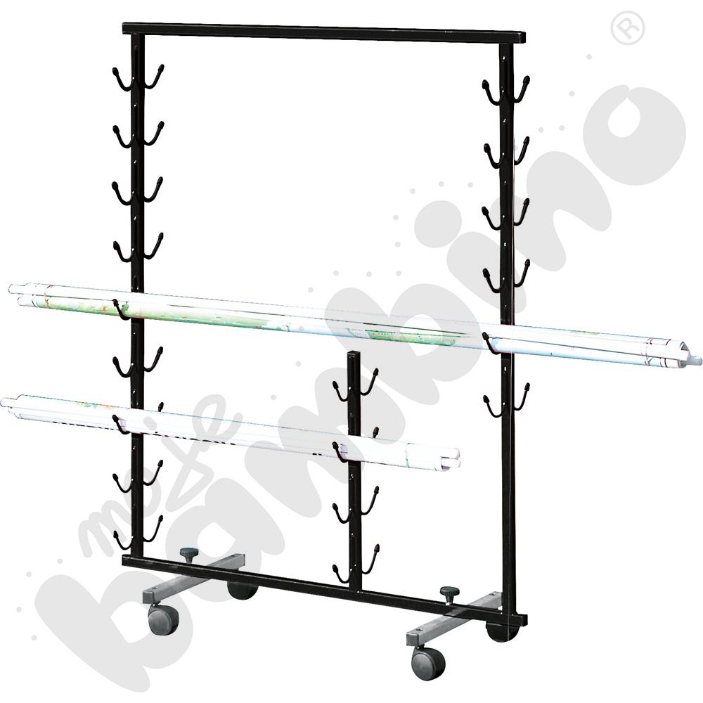Stojak na 18 map czarny