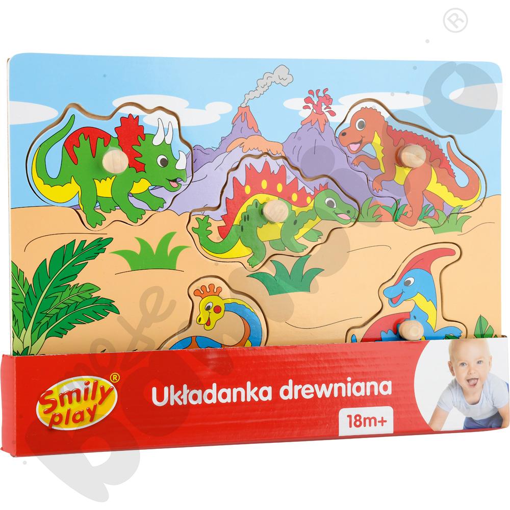 Układanka drewniana - dinozaury