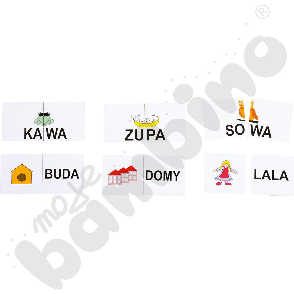 Moje układanki - Zestaw 1 (dwie sylaby otwarte)