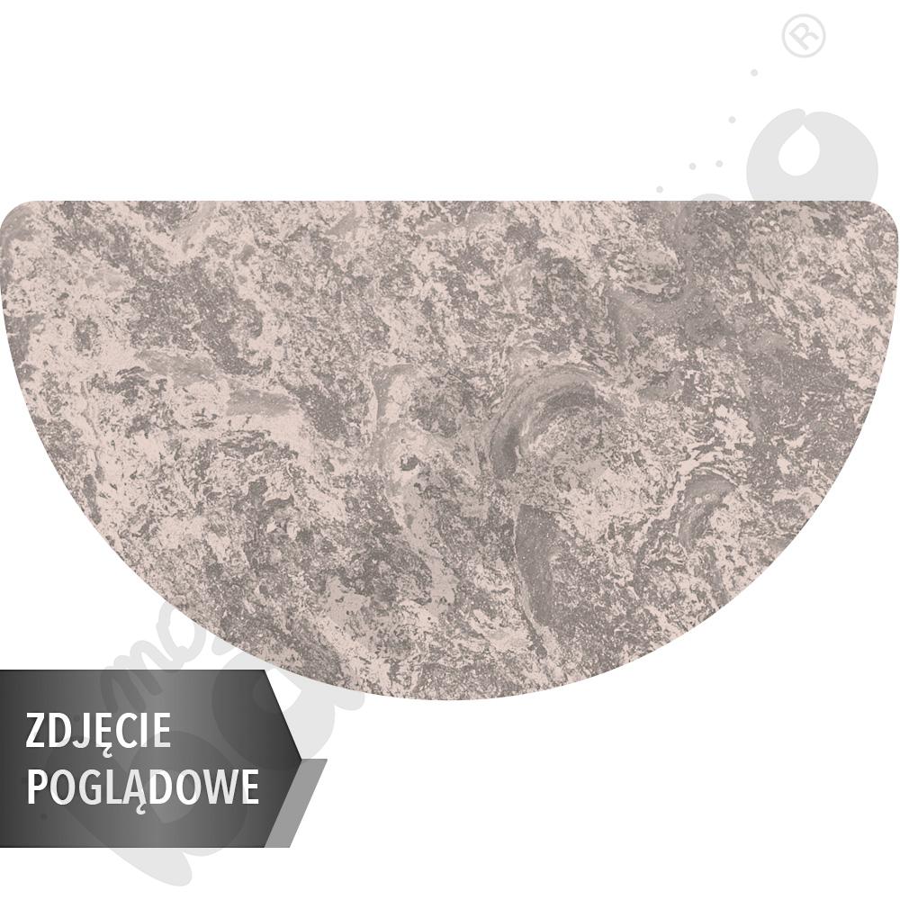 Stół Cichy półokrągły 160x80, beżowy, rozm.1 z 2 kółkami