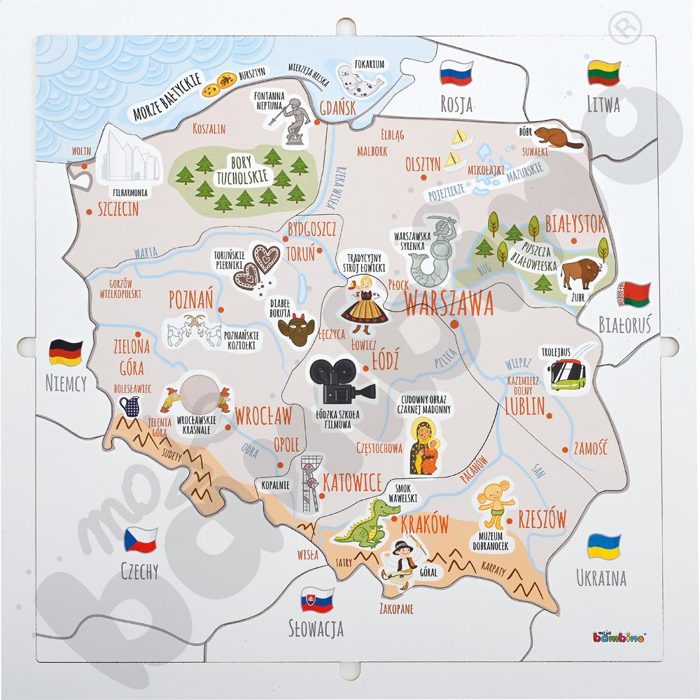 Puzzle Mapa Polski