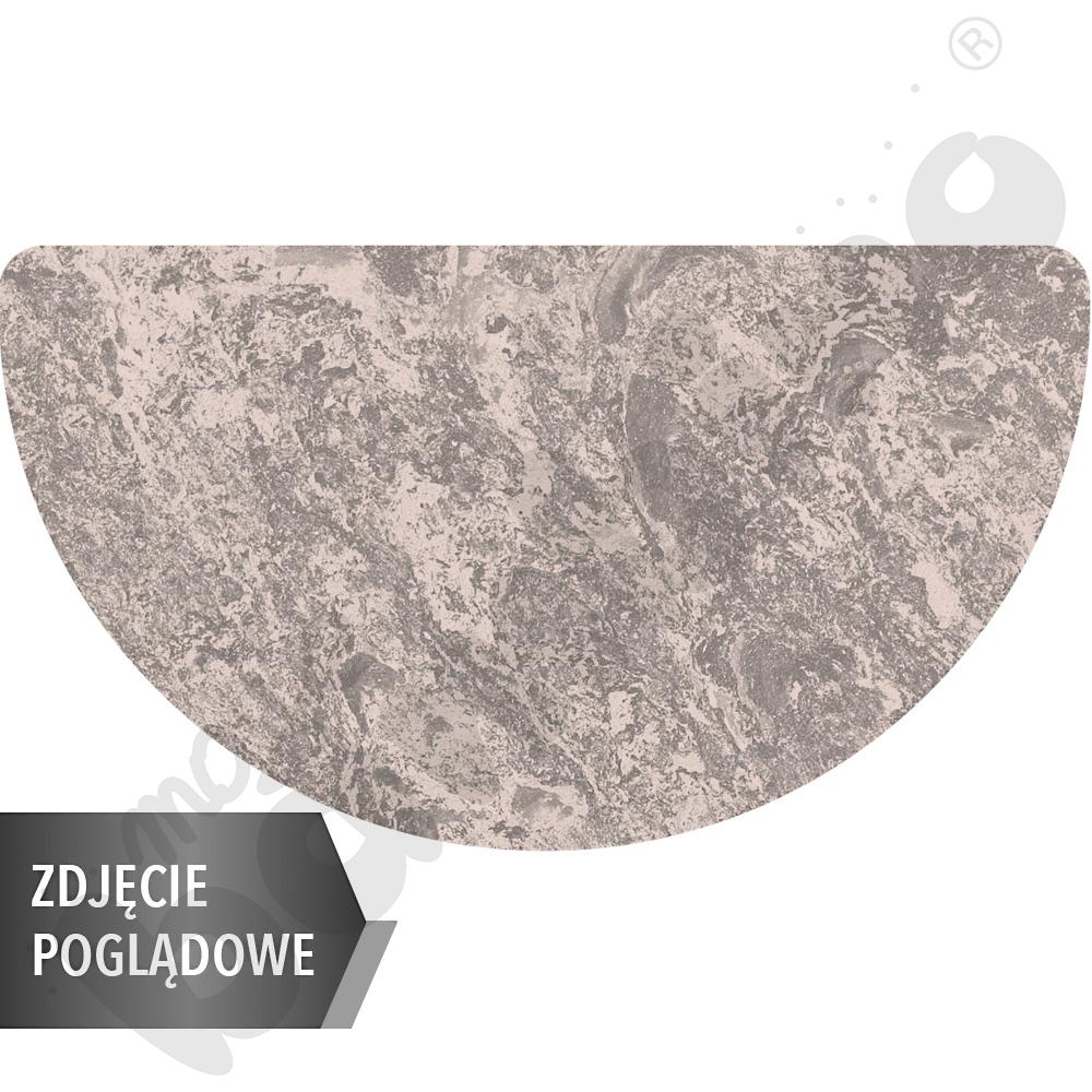 Cichy stół PLUS półokrągły 160x80, beżowy, zaokrąglony, rozm. 5