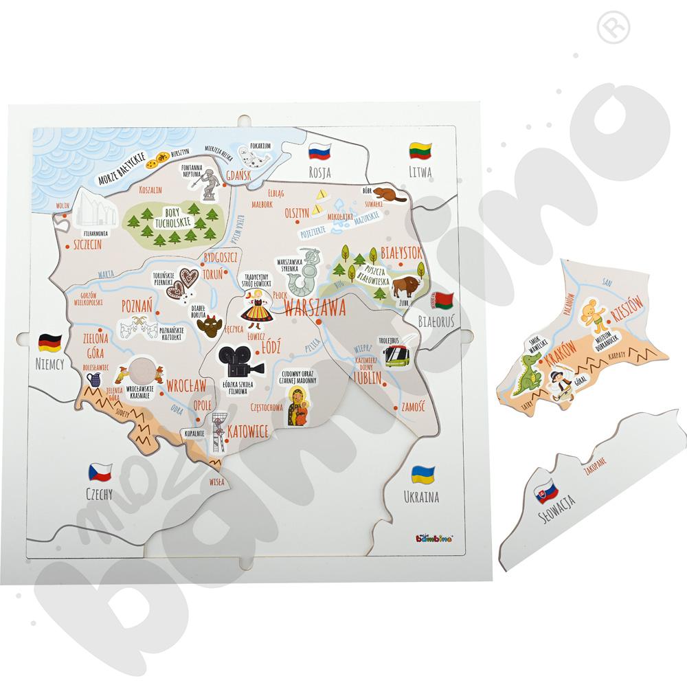 Puzzle Mapa Polski