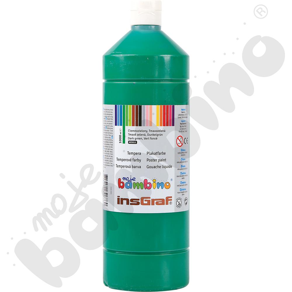 Tempera 1000 ml - ciemnozielona