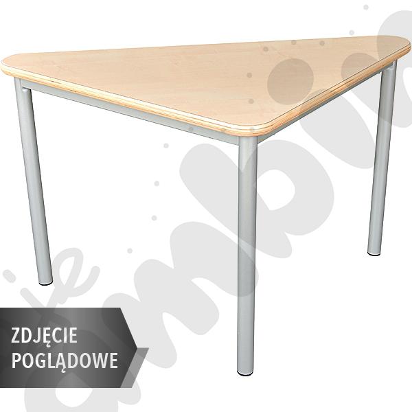 Stół Mila trójkątny 80x80x108, HPL - buk, zaokrąglony, rozm. 4