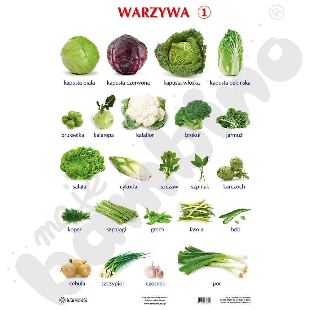 Dwustronna plansza tematyczna - Warzywa 1 