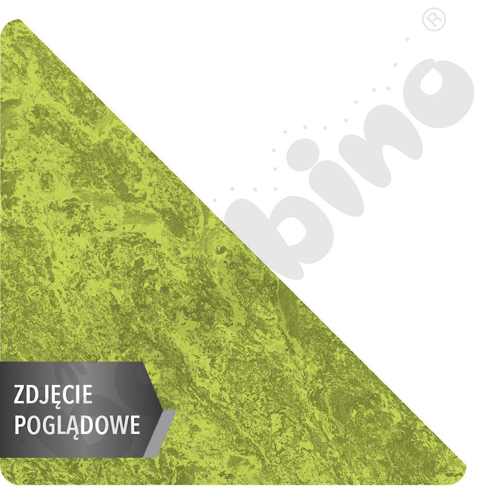 Stół Cichy Plus trójkątny 80x80x108, zielony, zaokrąglony, rozm.4 z kółkiem