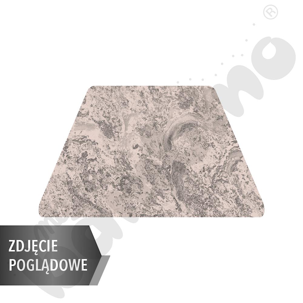 Stół Cichy Plus trapezowy 160x70x100x70, beżowy, zaokrąglony, rozm. 1 z 2 kółkami