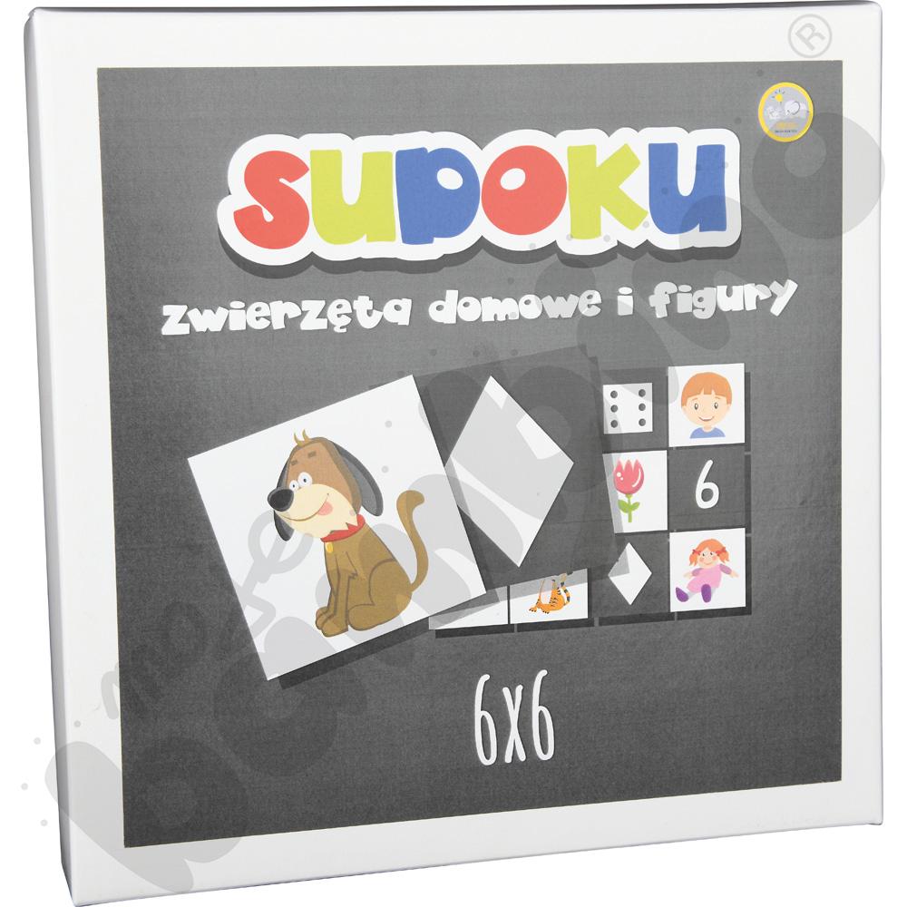 Sudoku dwustronne 6 x 6 - zwierzęta domowe i figury