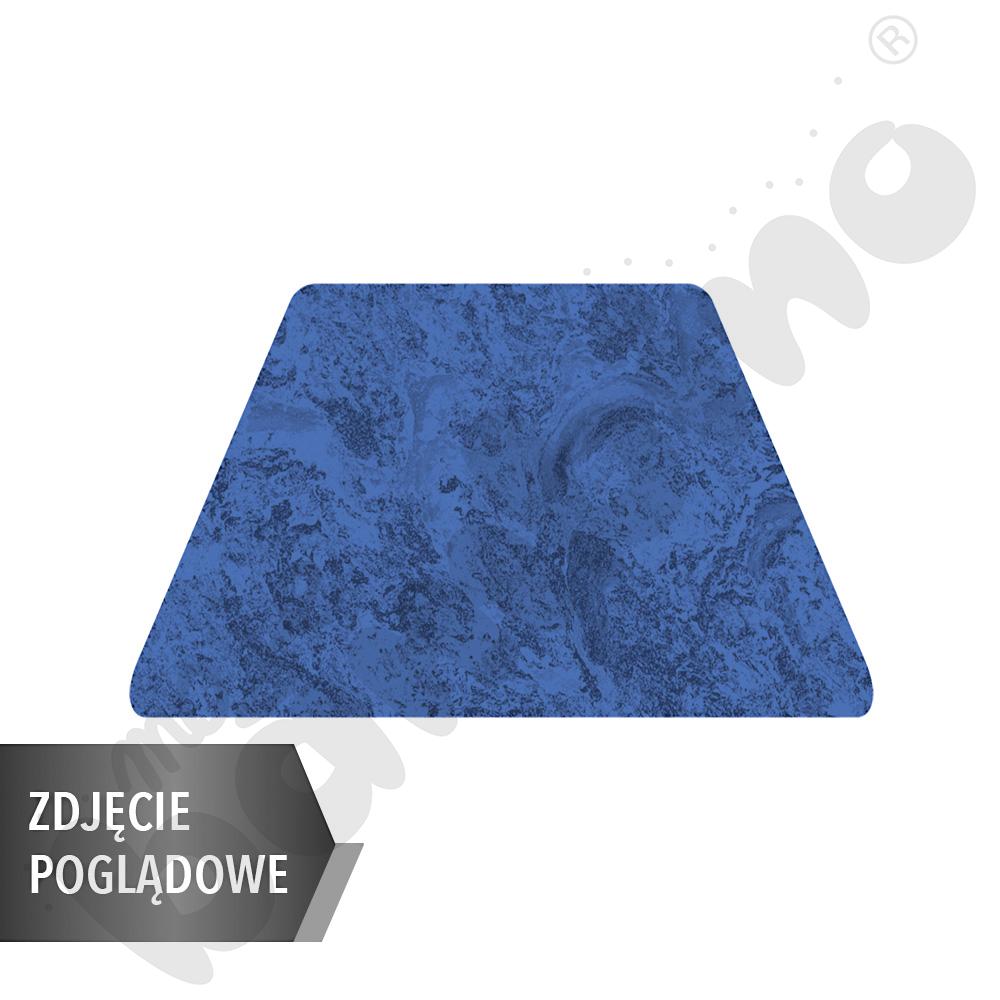 Stół Cichy Plus trapezowy 120x70x60x70, niebieski ciemny, zaokrąglony, rozm.1