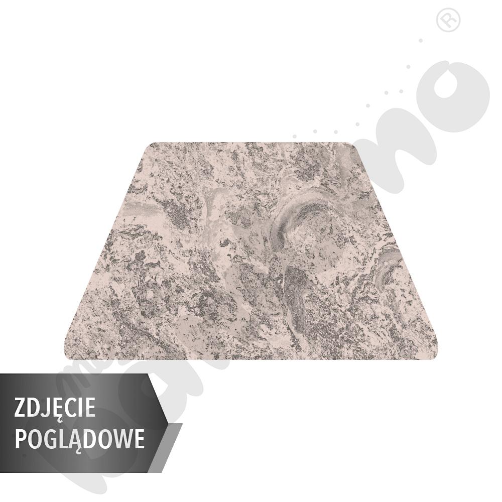 Cichy stół trapezowy 120x70x60x70, beżowy, zaokrąglony, rozm. 4