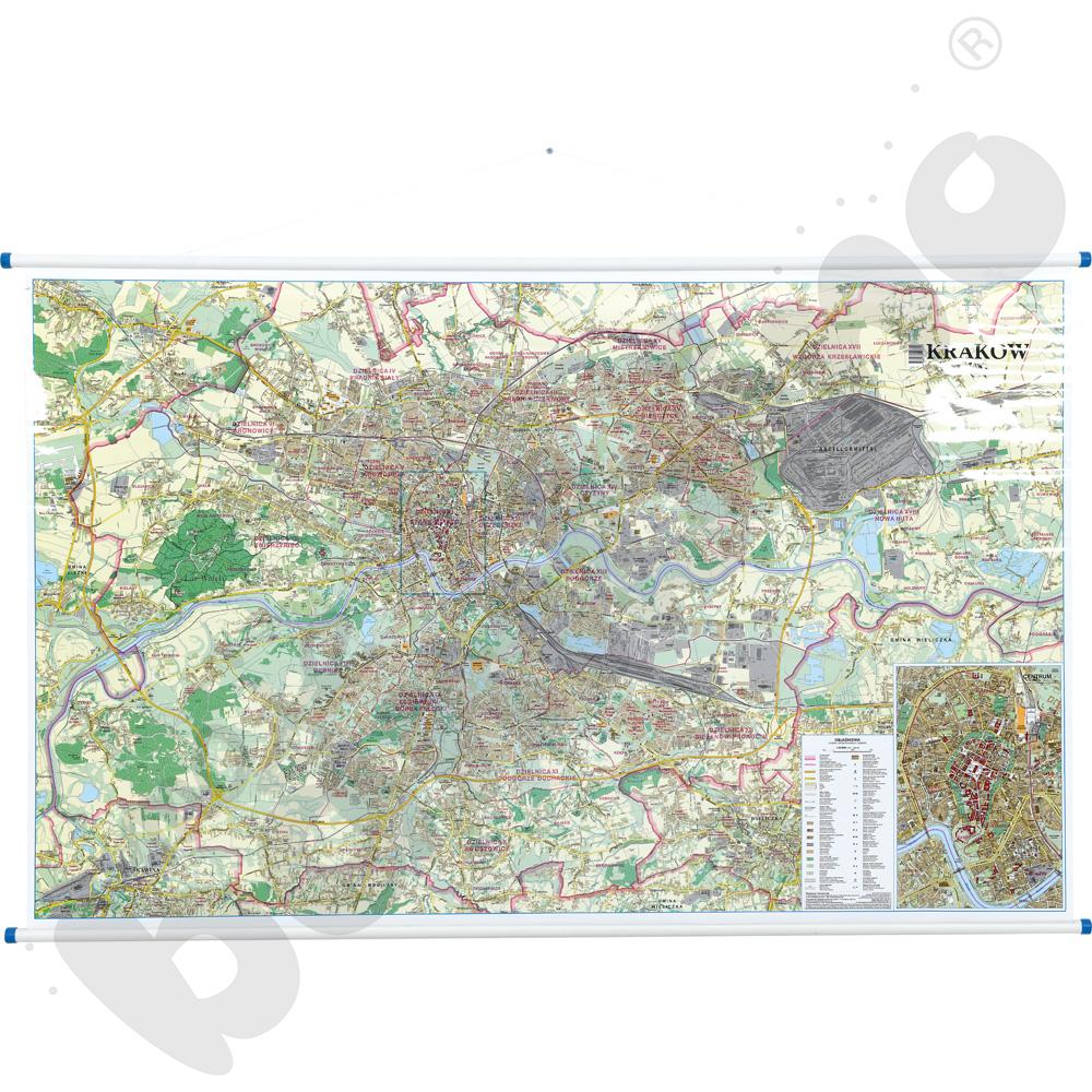 Kraków - mapa regionu 112,8 x 93,8 cm