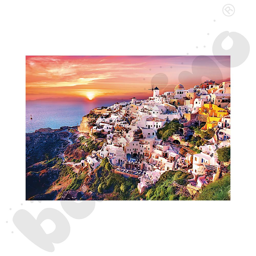 Puzzle 1000 Zachód słońca nad Santorini