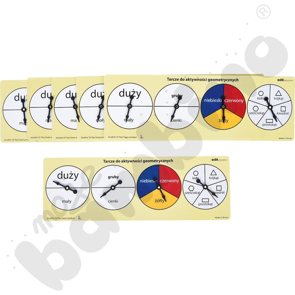 Tarcze do kart aktywności - figury geometryczne