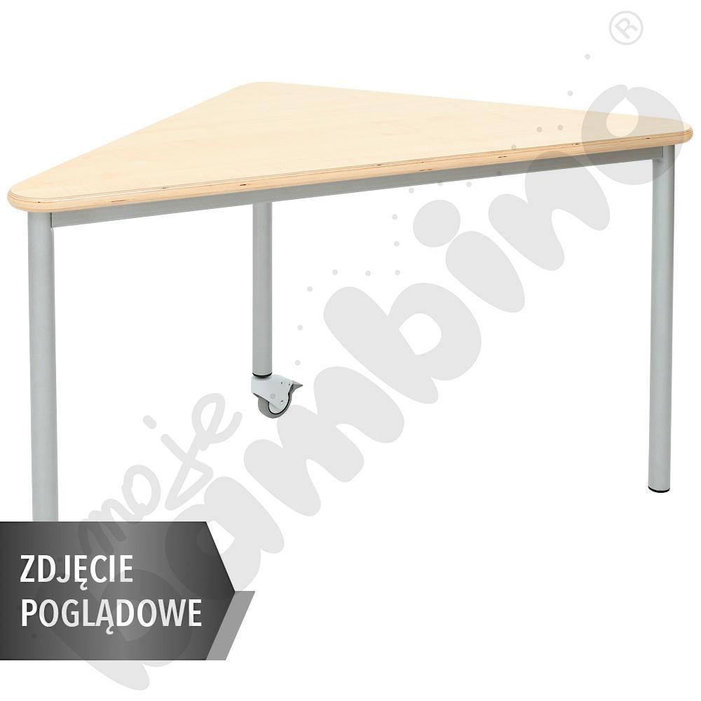 Stół Mila trójkątny 90x90x122, buk, zaokrąglony, rozm.4 z kółkiem