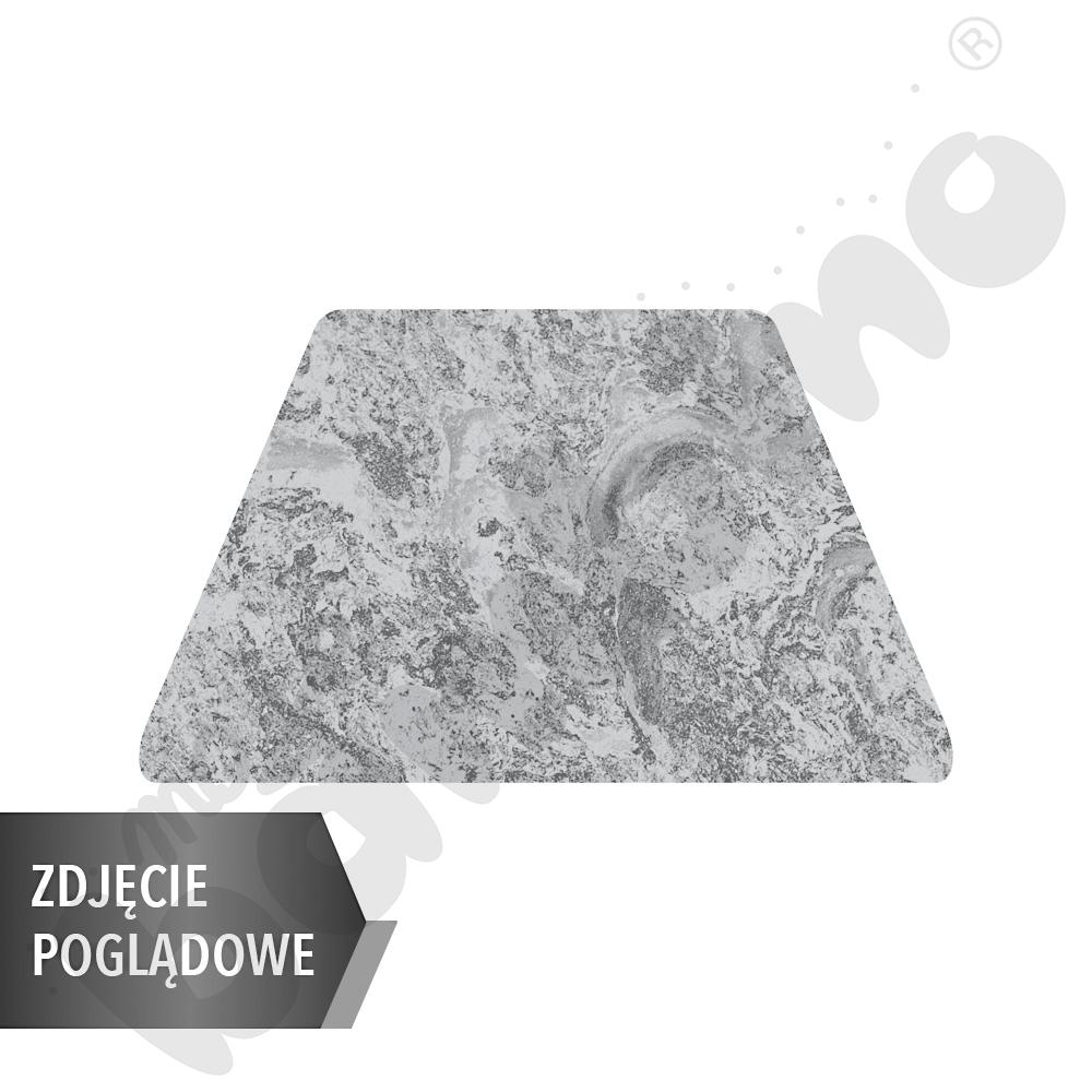 Stół Cichy trapezowy 130x70x60x70, szary, rozm. 1 z 2 kółkami