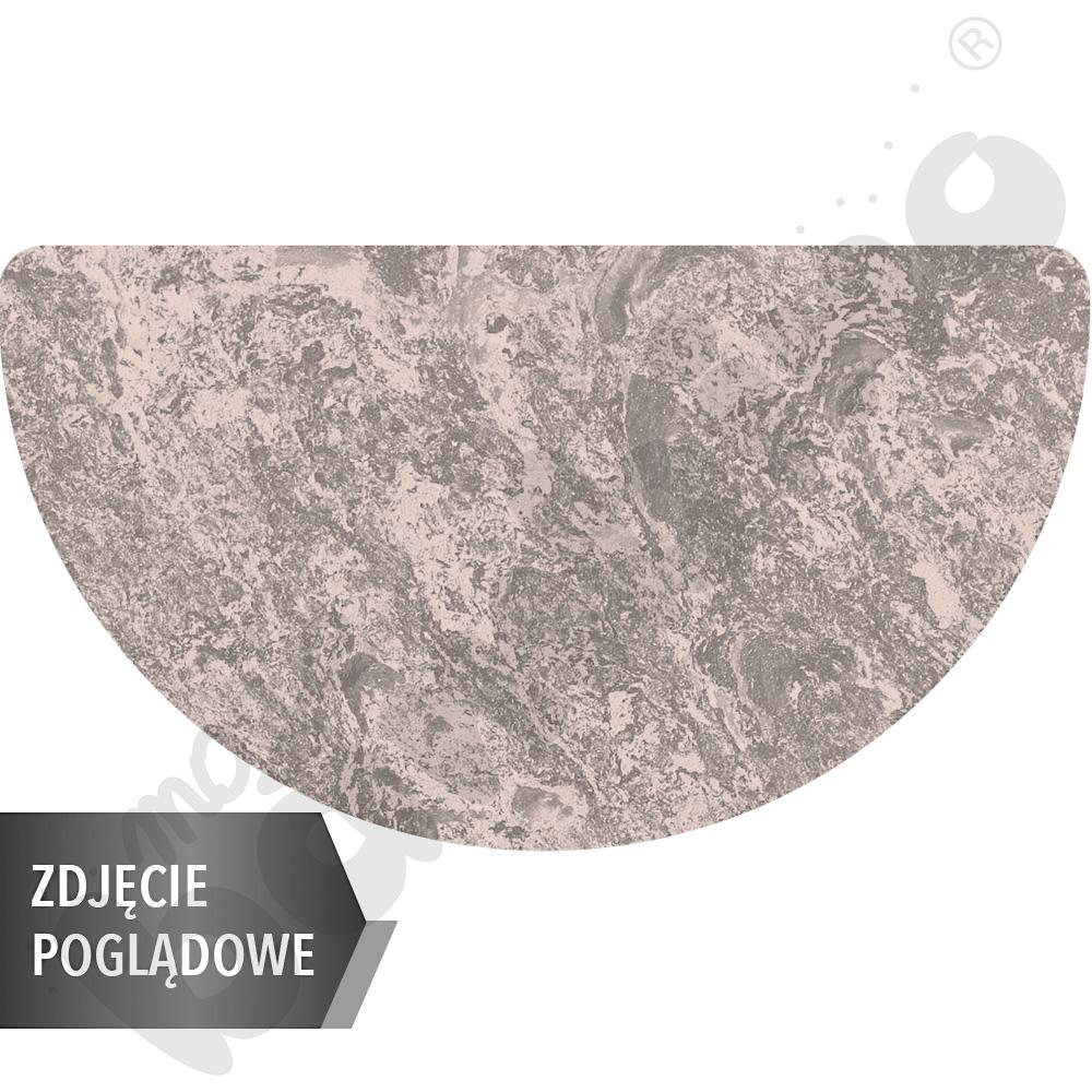 Cichy stół PLUS półokrągły 160x80, beżowy, zaokrąglony, rozm. 3