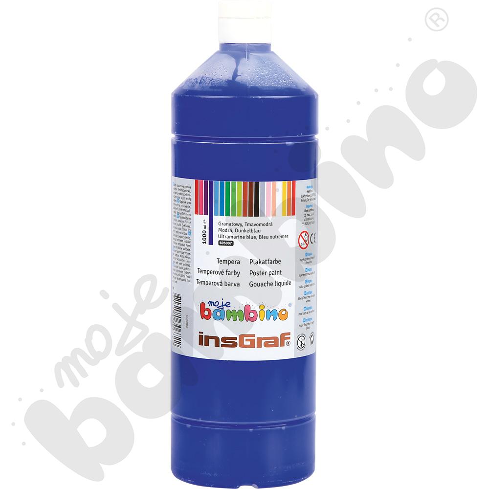 Tempera 1000 ml - granatowa