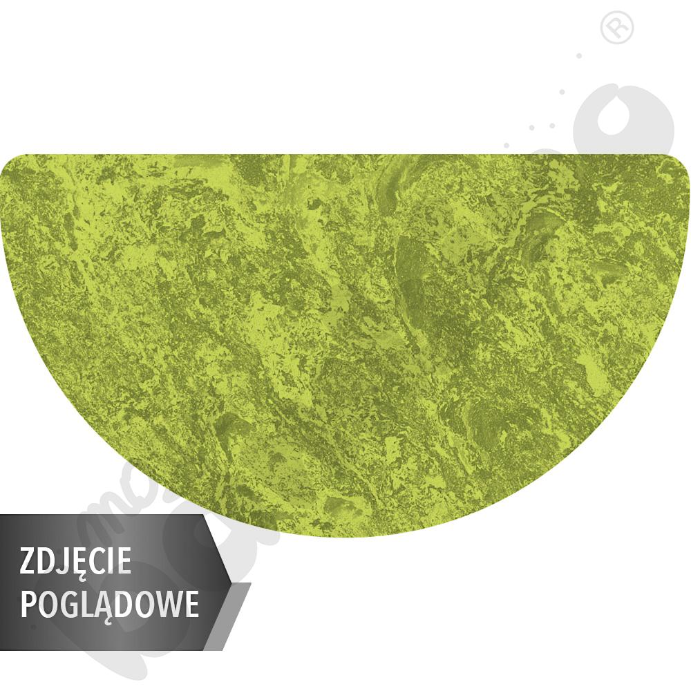 Stół Cichy Plus półokrągły 160x80, zielony, zaokrąglony, rozm.1