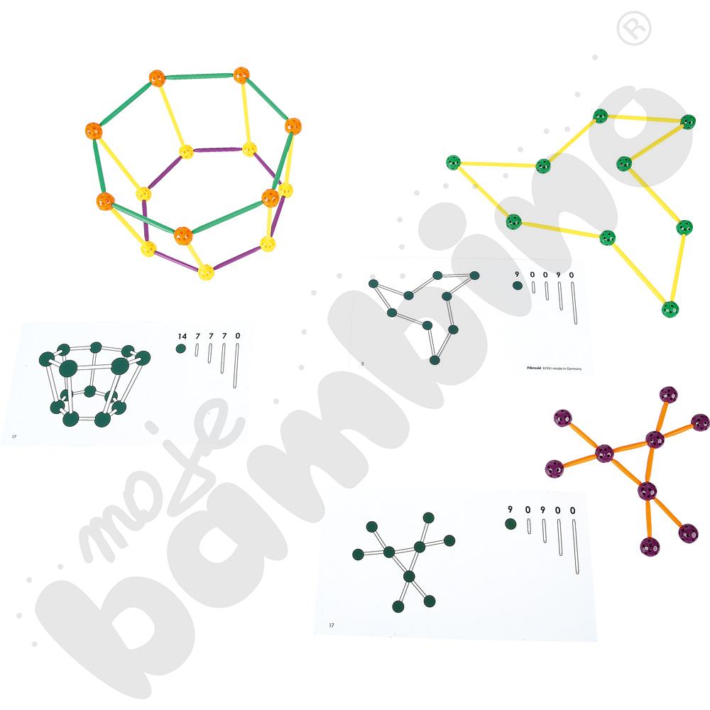 Piłeczki i patyczki do brył geometrycznych