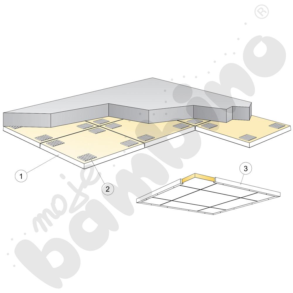 Panele Ecophon Master B białe 60 x 60 cm, 10 szt., mocowane bezpośrednio 