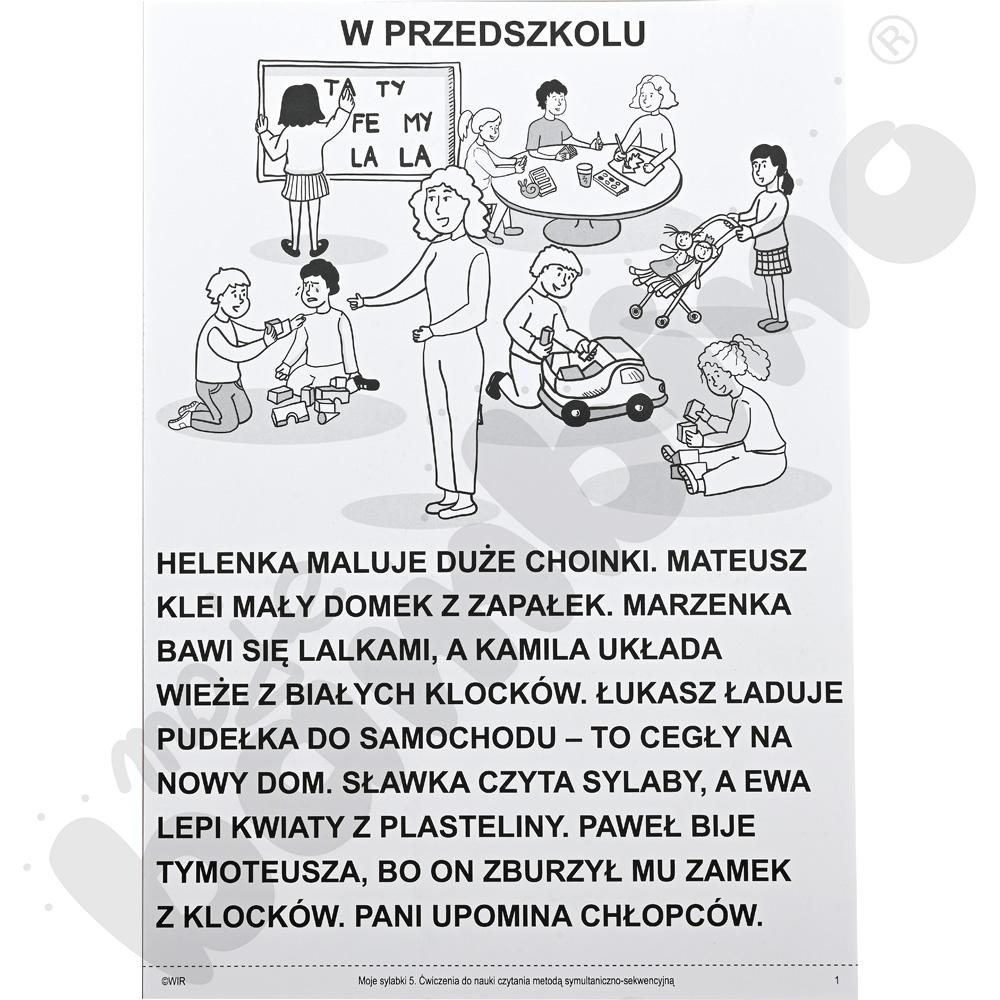 Moje sylabki - wczesna nauka czytania metodą symultaniczno-sekwencyjną. Zestaw 5