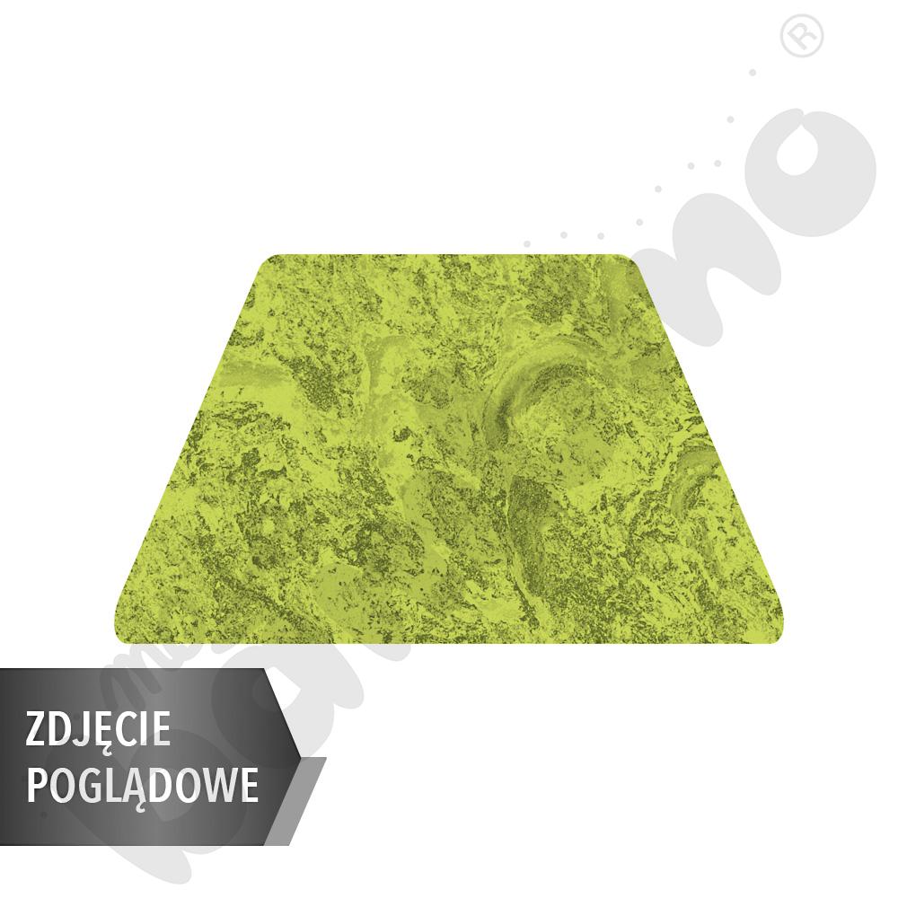 Stół Cichy Plus trapezowy 160x70x100x70, zielony, zaokrąglony, rozm. 1