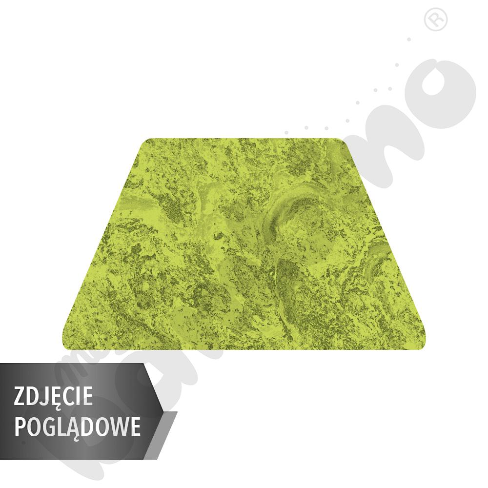 Stół Cichy trapezowy 160x70x100x70, zielony, zaokrąglony, rozm. 1